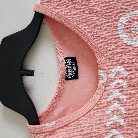 Vintage made USA rock fish print crinkle fabric pant suit/dress Coastal Grandma - Picture 5 of 11